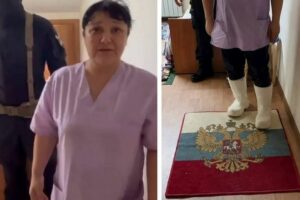 «Очень прости меня, я так никогда не думаль»: мигранты глумились над российским флагом, вытирая о него грязную обувь