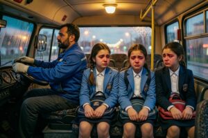 «Будьте благодарны за то, что я вас везу»: водитель-мигрант 40 минут держал детей запертыми в маршрутке, пока сам ходил по делам